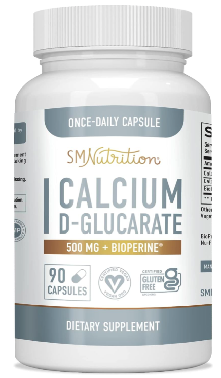 
Calcium D-Glucarate for Liver Detox & Cleanse | CDG 500MG for Metabolism, Hormone Balance & Menopause Support 